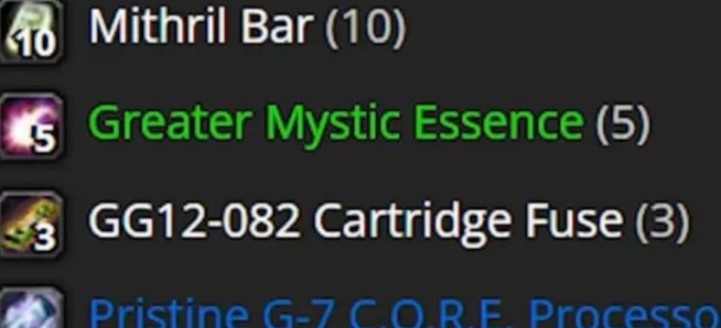 profession quest matirials wow sod phase 2